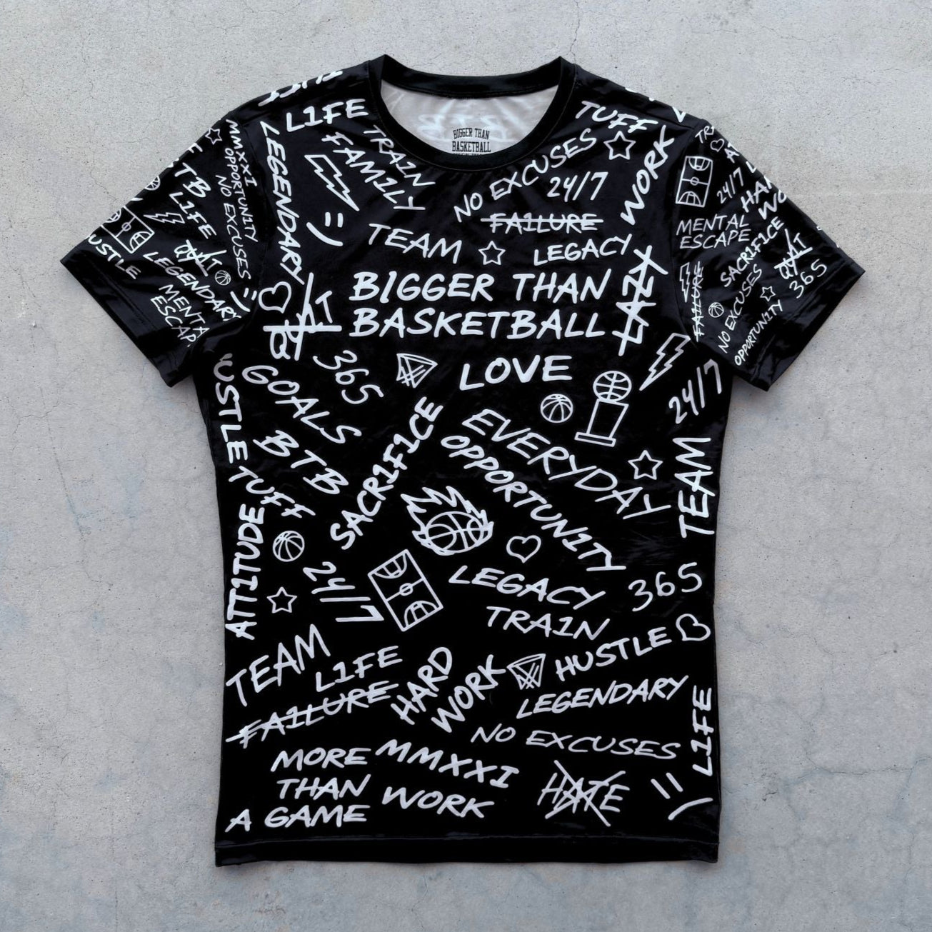 Emotions - Performance Compression T-Shirt - Black