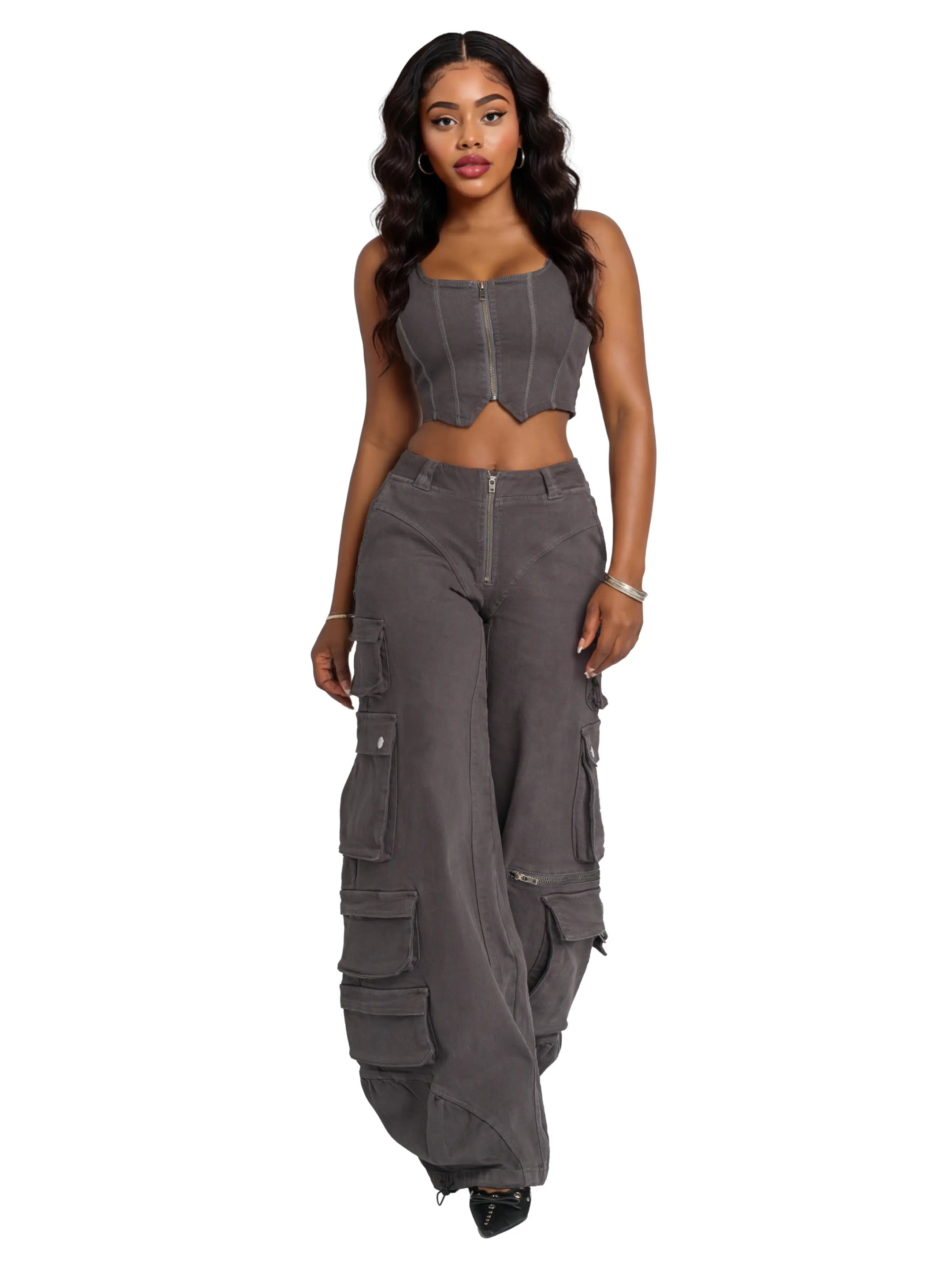 Low-Rise Twill Cargo Pant